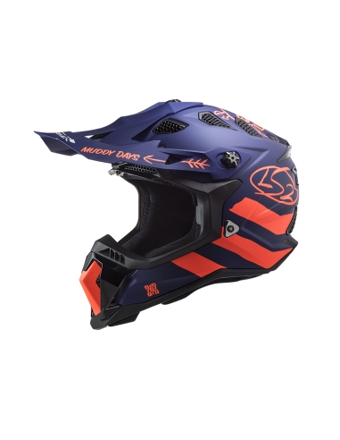 LS2 MX700 Subverter Cargo Bleu mat Orange casque moto tout terrain