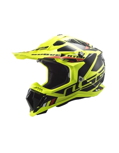 LS2 MX700 Subverter evo stomp Casco da moto off road motocross giallo nero