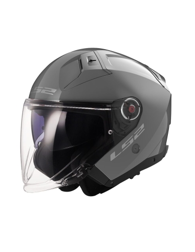 LS2 OF603 Infinity II solid nardo grey Jet open face Scooter Helm