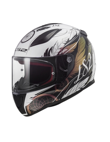 LS2 FF353 Rapid II Boho Bianco Nero rosa Casco integrale da moto Urban Touring