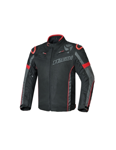 R-TECH Chaqueta Textil Knight Rider (Short) Negro/Antracita/Rojo