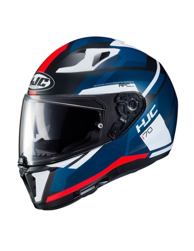 Casque de moto intégral HJC I70 double visière Elim MC1SF bleu rouge