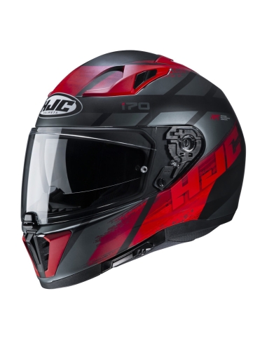 Casco integrale da moto sportivo da turismo HJC I70 Reden MC1SF rosso nero