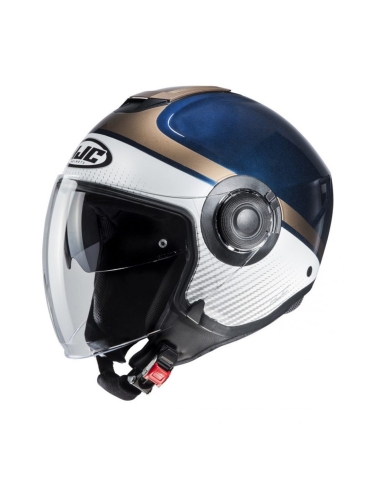 HJC i40 WIROX MC2 blau weiß gold jet open face Motorradhelm