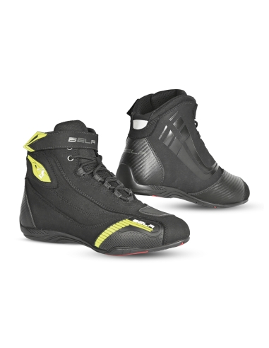 Bela Kiva Man Bottes en cuir Noir/Jaune Fluor