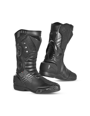 Shua Super Tech Motorcycle Racing Boots Black