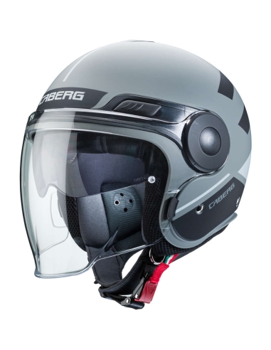 Capacete de motociclismo aberto Caberg Uptown Loft cinzento mate/preto/prata