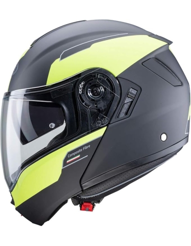 Caberg Levo Prospect noir mat, jaune fluo, casque moto modulable flip up