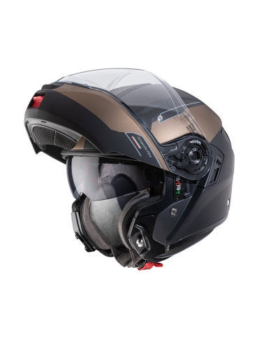 Casco de moto abatible Caberg Levo Prospect negro mate bronce