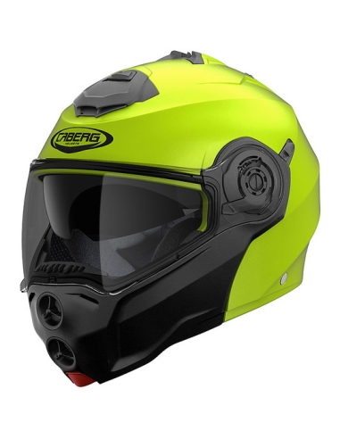 Caberg Casco Driod Motorbike Touring Modular HiVizion Helmet Fluorescent Yellow