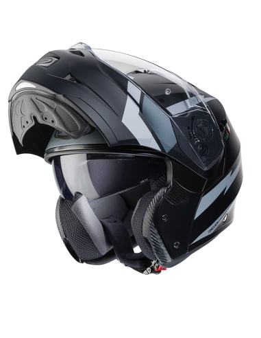 CABERG DUKE II KITO Casco Modular Moto Sports Touring NEGRO MATE/ANTRACITA