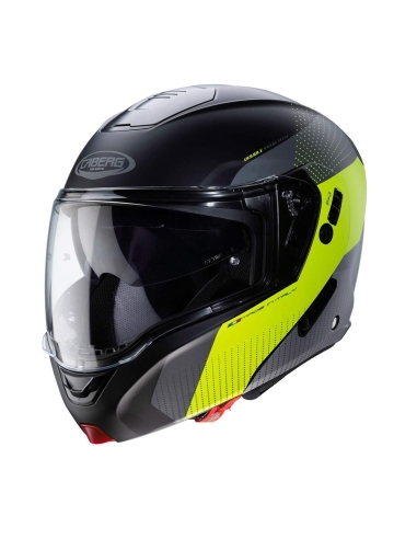 Capacete modular para motociclistas Caberg Horus scout preto mate amarelo fluo antracite