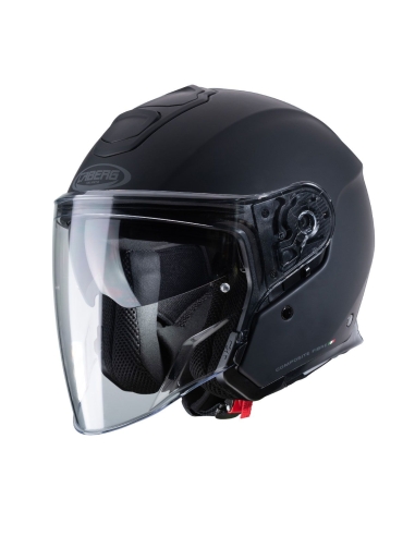 Casco aperto da motociclista CABERG FLYON per equitazione urbana NERO OPACO