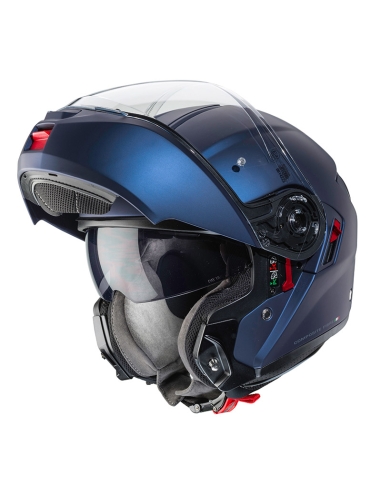 CABERG-Casco Levo Motorrad unterstützt Ridding Modular MATT/BLUE/YAMA.