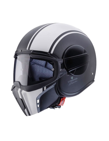 Caberg Ghost Legend noir blanc mat casque ouvert Urban Touring scooter moto