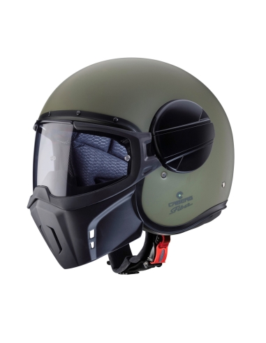 Caberg Ghost Matt Military Green open face urban touring motorbike helmet