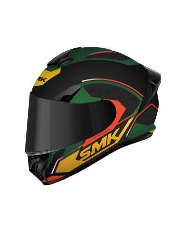 Smk Typhoon matt decorated  full face touring motorbike helmet (MA287)