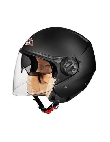 Casco de moto de carretera SMK Cooper GL200 negro brillante Jet open face