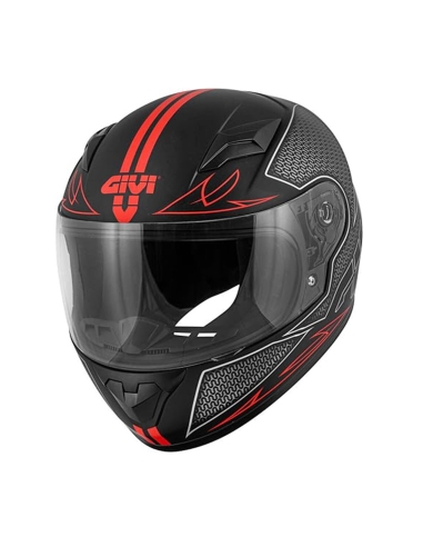 Givi Junior j04 fly matt black red full face touring motorbike helmet