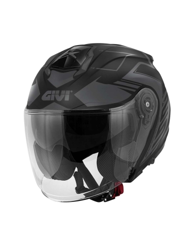 Casco Jet Givi X.25 TRACE Moto Street Riding Titanio Negro Mate