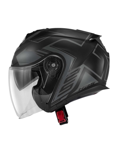 Givi X.25 TRACE Motorbike Street Riding Jet Helmet Matt Black Titanium