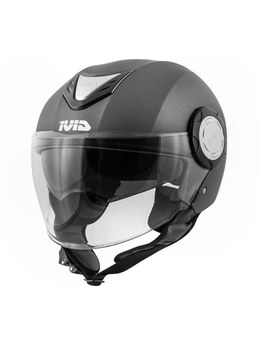 Givi 12.4 Future casque de moto de route jet en titane solide mat ouvert