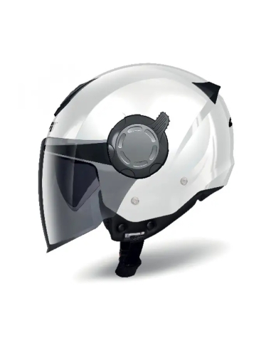 Givi 12.4 Future Motorradhelm mit offenem Gesicht, einfarbig, weiß