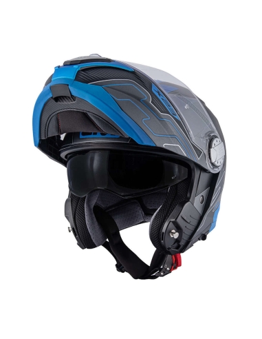 Givi X.23 Sydney Pointed Titan mattschwarz blau hochklappbarer Motorradhelm