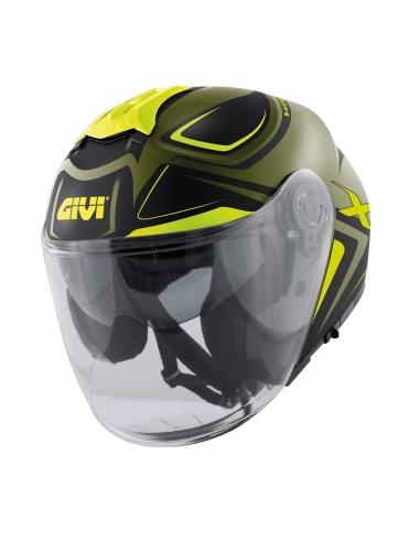 Givi X. 22 Planet Hyper Matt negro amarillo Jet casco jet scooter sport aventura