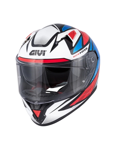 Givi 50.6 Stuttgart Follow Noir Blanc bleu rouge casque de moto intégral léger