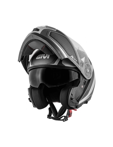 Givi Capacete esportivo modular para motociclistas X.21Challenger Spirit SHIVER TITANIUM-MATT/SILVER