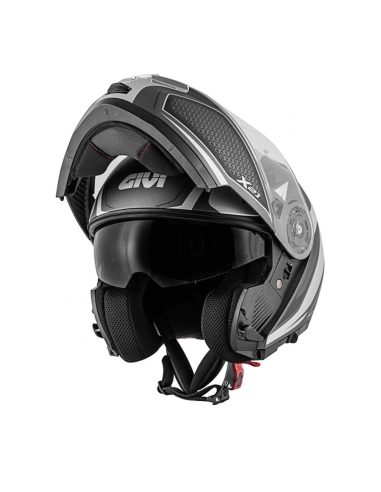 Givi X.21Challenger Spiritg Globe Matt Black Titanium casco deportivo modular para moto