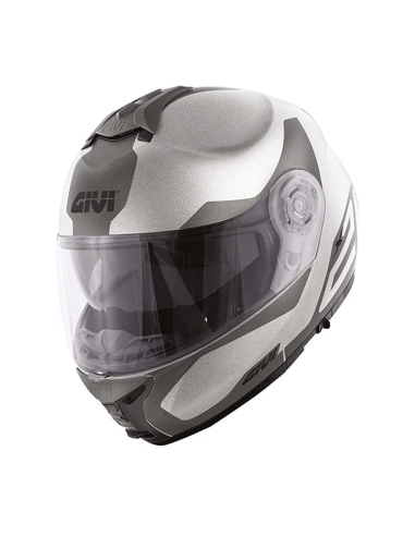 Givi X.21Challenger Spirit Weiß Schwarz Blau Sport-Motorradhelm mit Klappfront