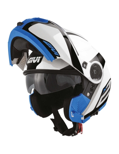 Givi X.21Challenger Spirit Blanco Negro Azul deportivo Casco de moto modular