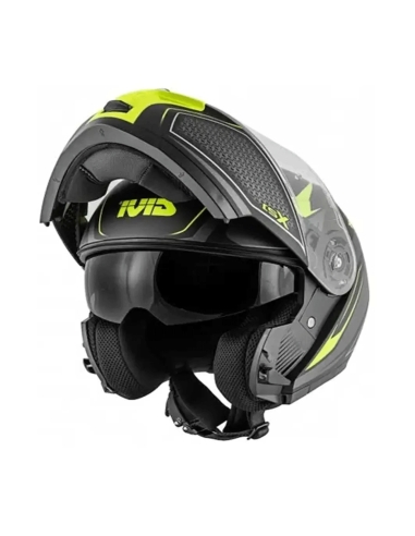 Givi X.21Challenger Spiritg Global Casco moto deportivo Flip front negro amarillo