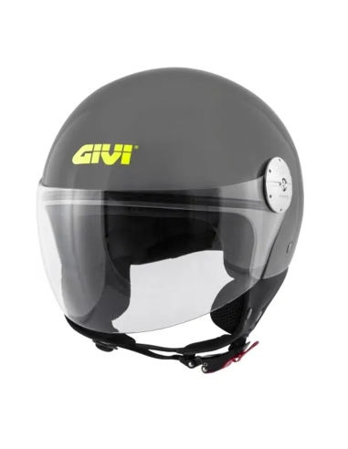 Givi 10.7 MINI-J Solid Demi-Jet Casco de Moto Urbano Gris Sólido