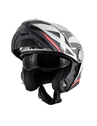 Casco Moto Modular GIVI X.23 Sydney Sports Riding Blanco Rojo Negro