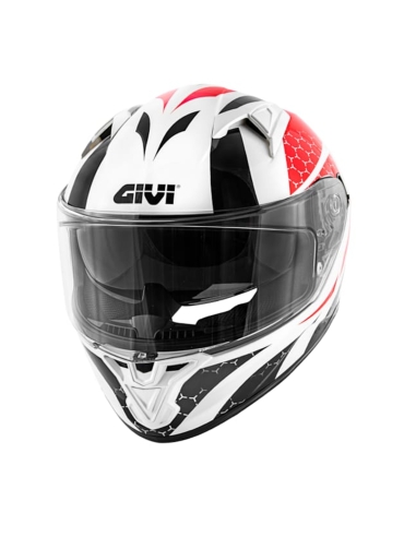 Casco moto integrale sportivo GIVI 50.6 Stoccarda Perseus rosso nero