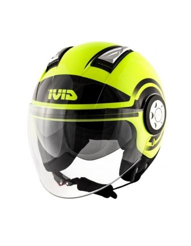 GIVI 11.1 AIR JET-R RUNDER Jet-Motorradhelm mit offenem Gesicht, GELB SCHWARZ