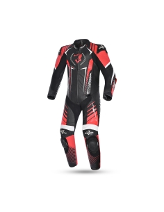 Bela Rocket Mix Kangaroo Monos Moto de cuero de 1 pieza hombre  Negro/Rojo/Antracita