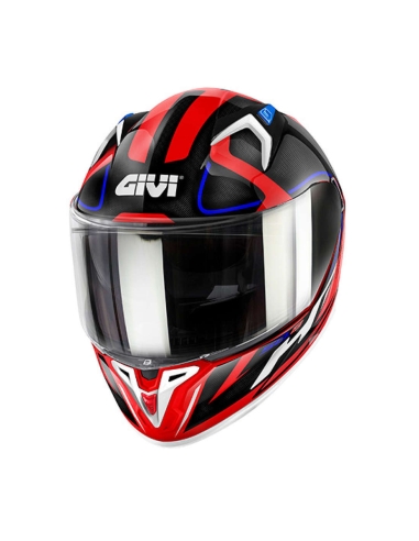 Casco integral de moto sport touring Givi 50.8 Racer Blanco Rojo Negro