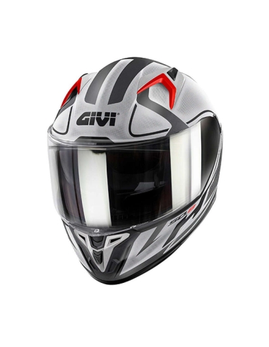 Givi 50.8 Racer Black titânio prata capacete integral para motociclismo