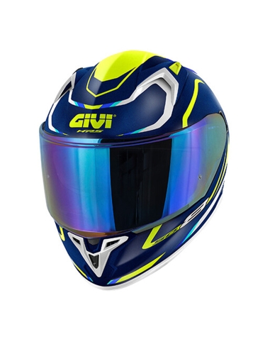 Givi 50.8 MACH1 Bleu Blanc Jaune casque intégral de course moto