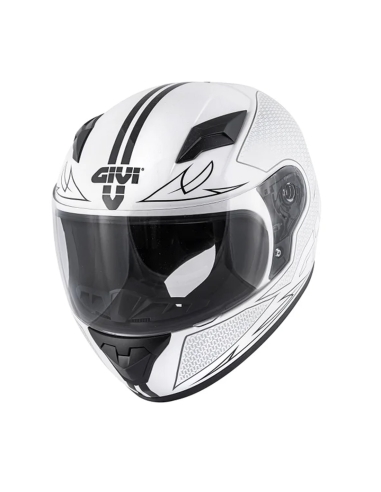 Givi Junior 4 Fly casco de moto ligero de cara completa blanco y negro