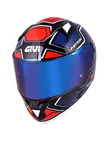 CAPACETE DE MOTOCICLETA Givi 50.6 Sports Deep VERMELHO MATE/AZUL FULL FACE RACING