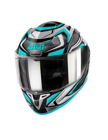 Givi  50.9 Atomic titanium silver blue full face sports motorbike helmet