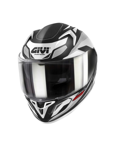 GIVI 50.8 BRAVE BLACK MT TITAN SILVER CASQUE DE COURSE DE MOTO INTÉGRAL