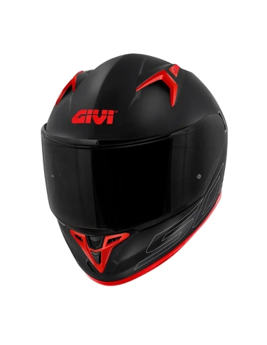 Givi 50.9 atomic  Preto Sólido Mt Prata Vermelho full face touring capacete de moto