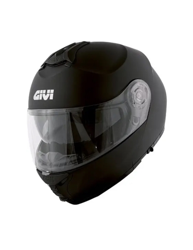 givi mod x20/expedition.d/solid black full face modular motorbike helmet