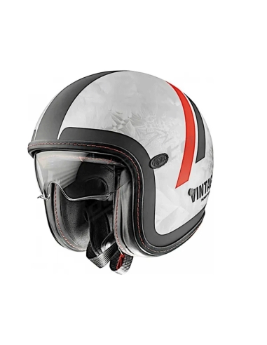 PREMIER CASCO VINT.PLATIN ED.DR DO92BM rojo costura jet scooter cara abierta scooter casco BM